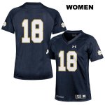 Notre Dame Fighting Irish Women's Joe Wilkins #18 Navy Under Armour No Name Authentic Stitched College NCAA Football Jersey YEP8399XZ